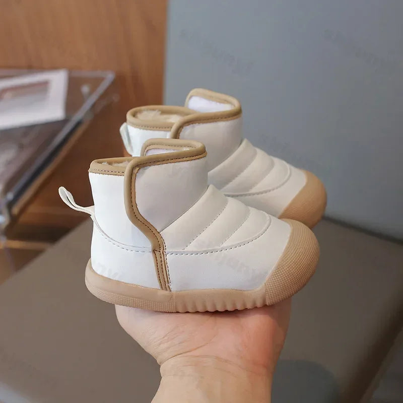 Autumn Winter Children Snow Boots Baby Girls Boys Boots Soft Sole Non-slip Infant Toddler Shoes Outdoor Thick Plush Kids Boots