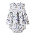 Seashore Skirted Bodysuit – Bamboo Baby Girl One-Piece