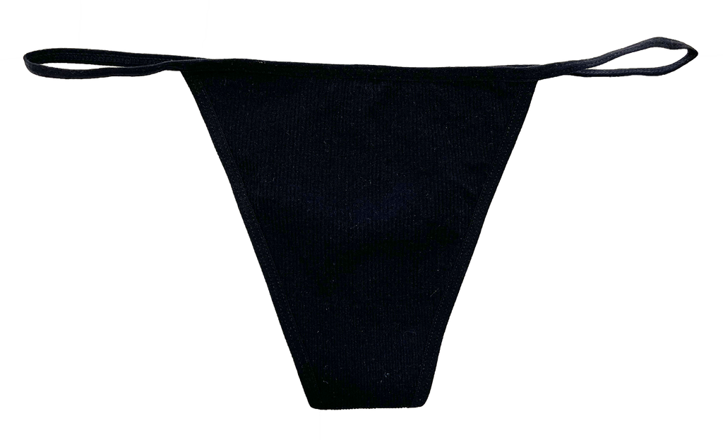 Seamless Rib Strappy Thong, XS-2X