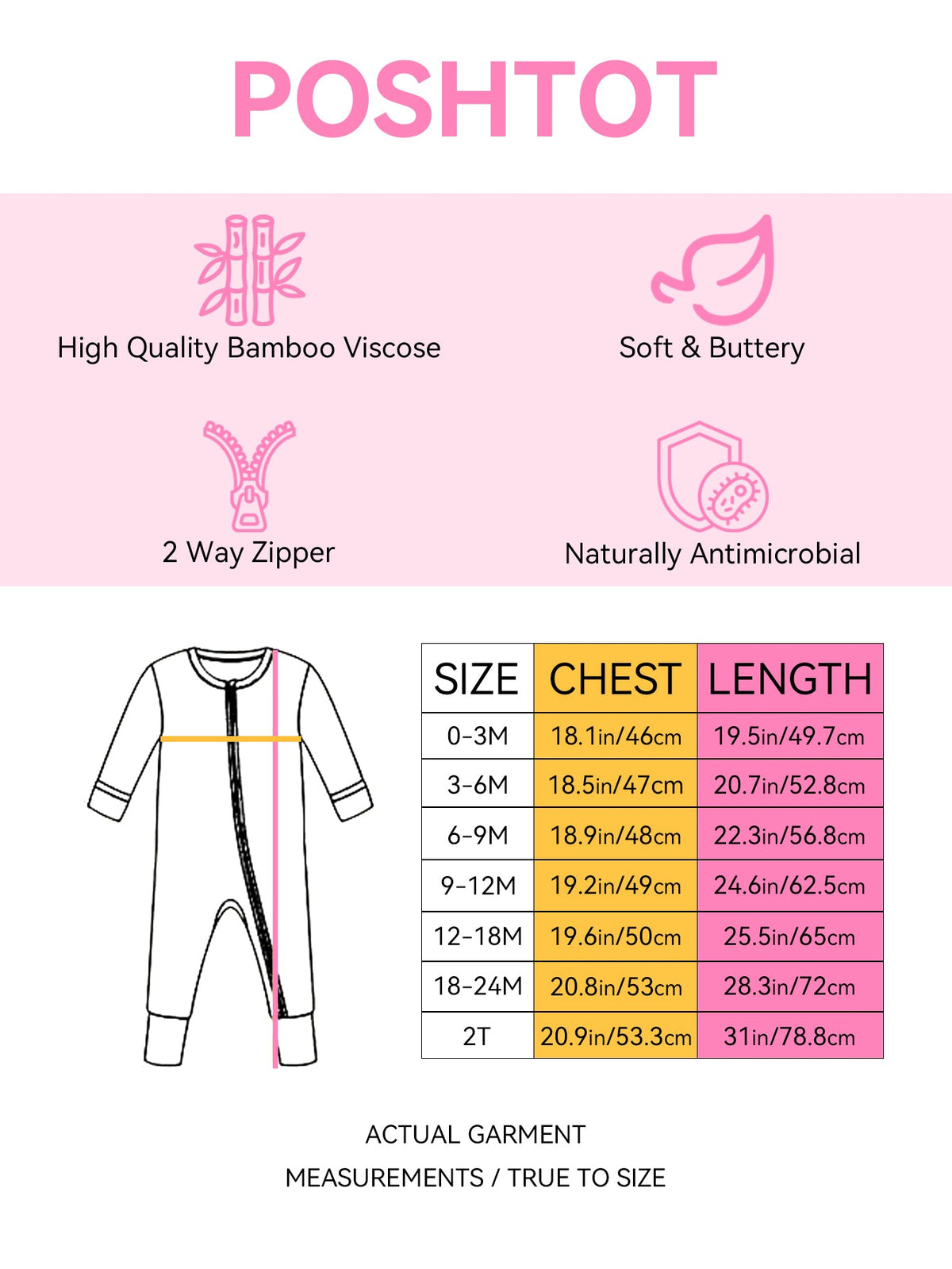 PoshTOT Sanrio Hello Kitty Wreath Bamboo Baby Convertible Zippy Romper