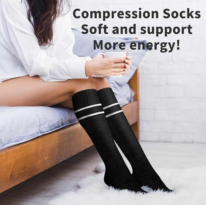 Pregnant women's elastic compression socks mid length calf socks pressure socks women's jump rope elastic cycling socks