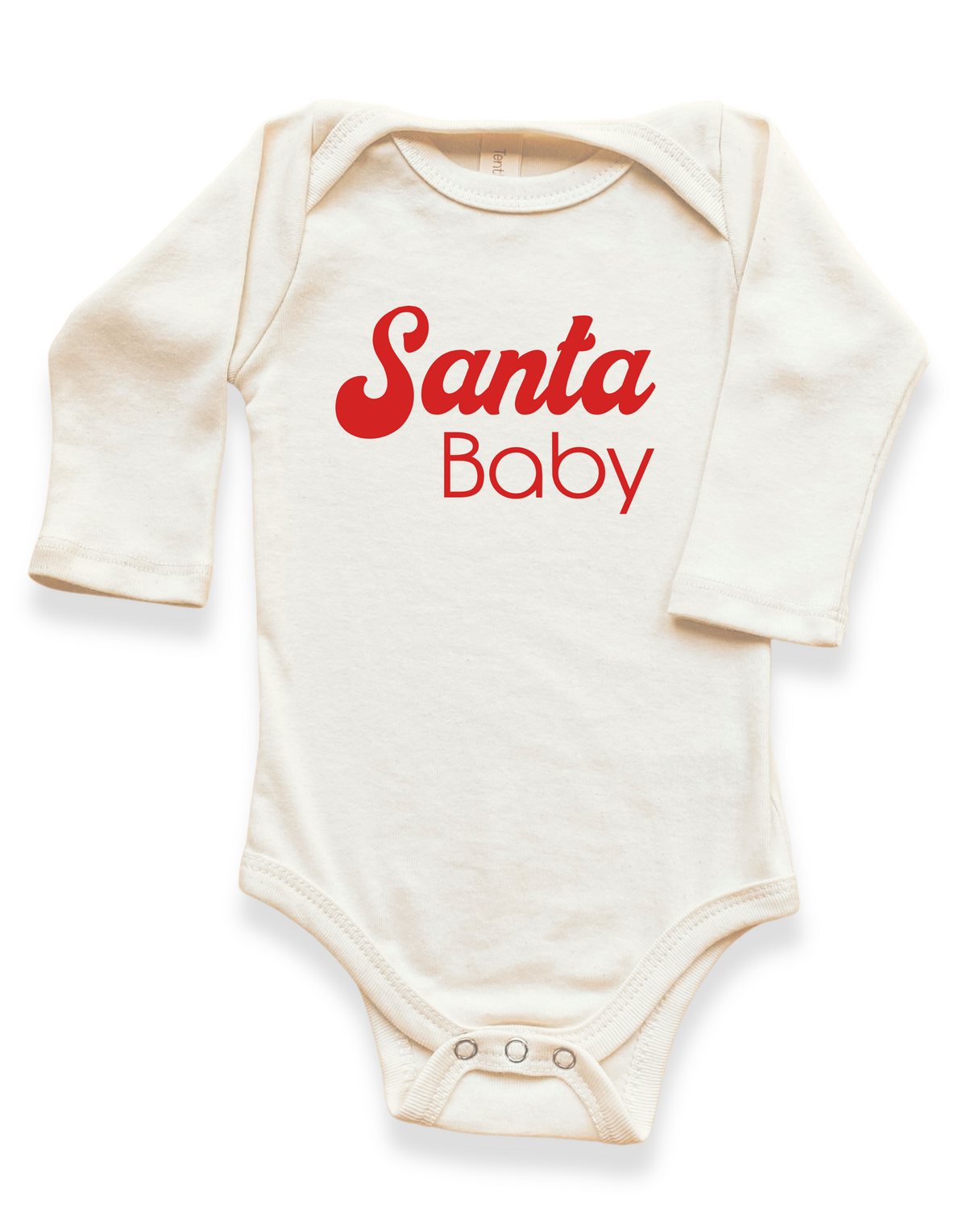 Santa Baby Organic Baby Bodysuit Long Sleeve