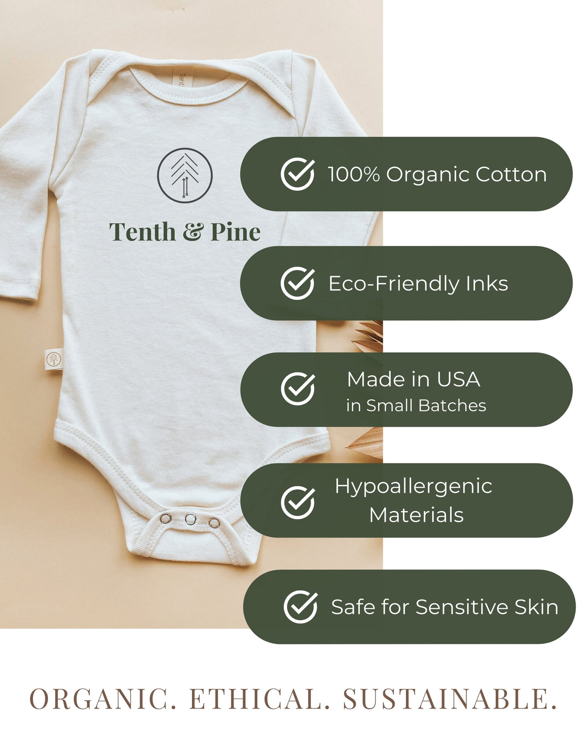 Little Elf Organic Baby Bodysuit Long Sleeve