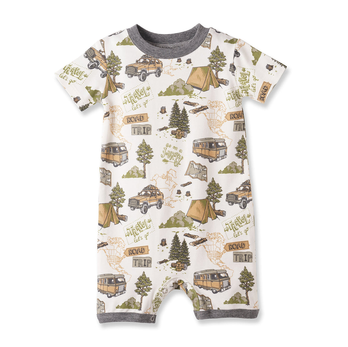 Trailblazer Soft Bamboo Shortall Romper for Baby Boys