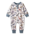 Jungle Safari Bamboo Henley Romper for Baby Boys