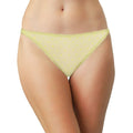 Flocked Polka Dot Mesh Cheeky with Lace Details