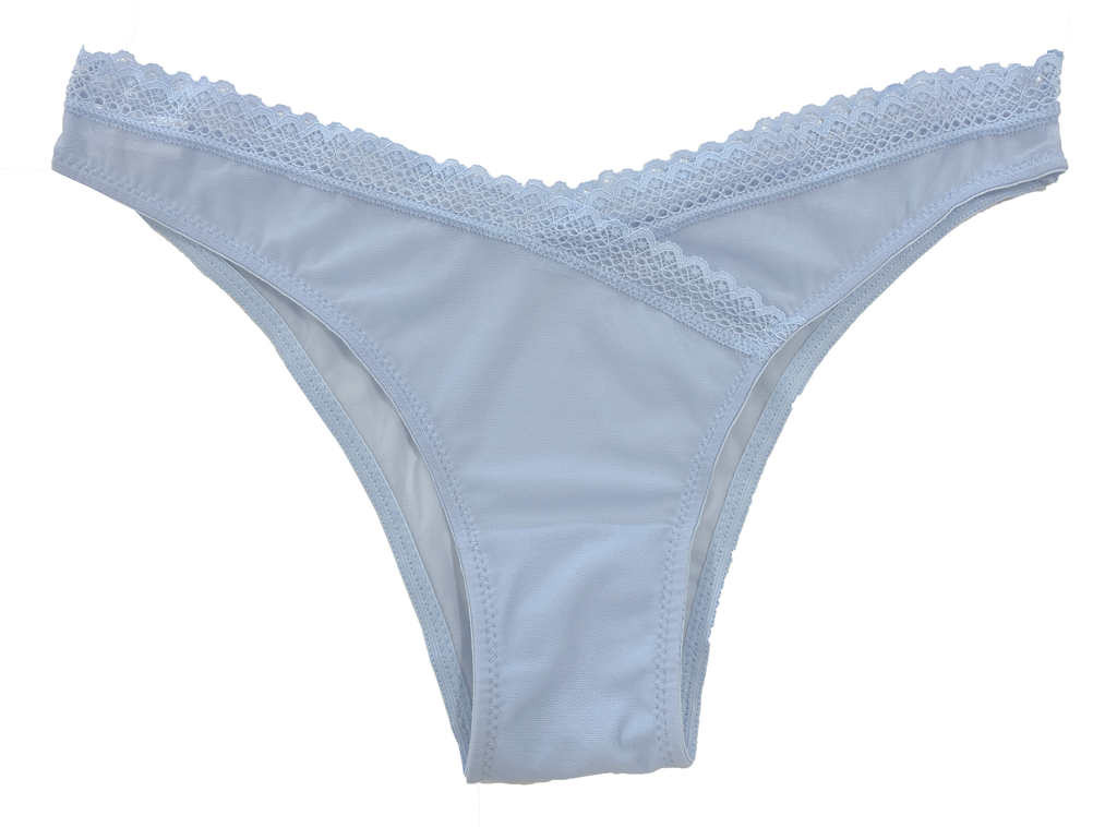 V-Front Mesh Cheeky with Lace, XS-2X