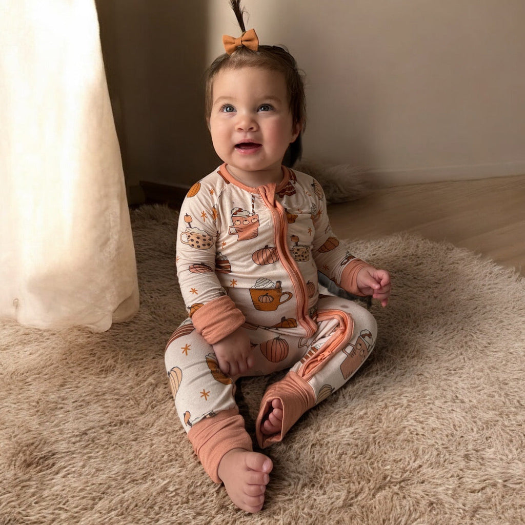 Pumpkin Spice (Convertible Zip Footies)