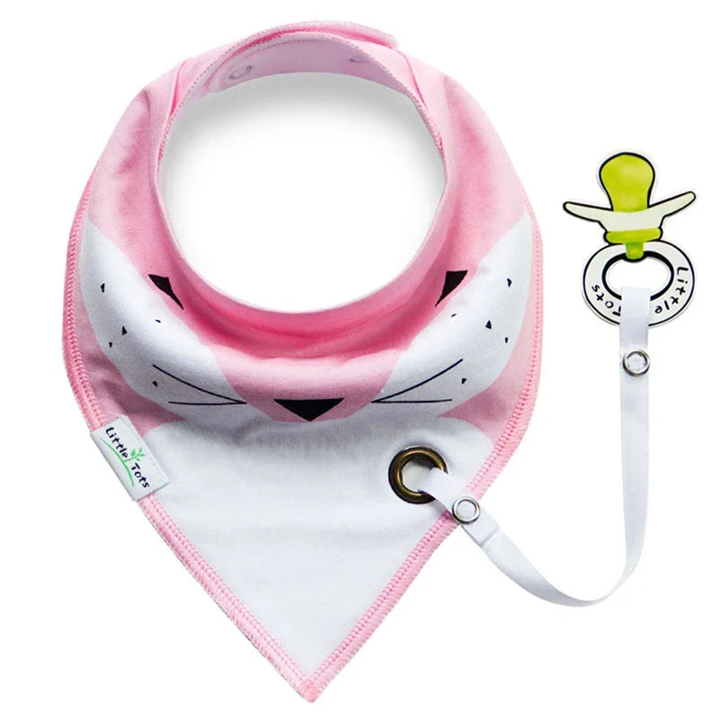 Saliva Towel Baberos Bebes Baby Bibs & Anti-drop Rope Super Absorbent Infant Cotton Bandana Dribble Bib Scarf Newborn Feeding