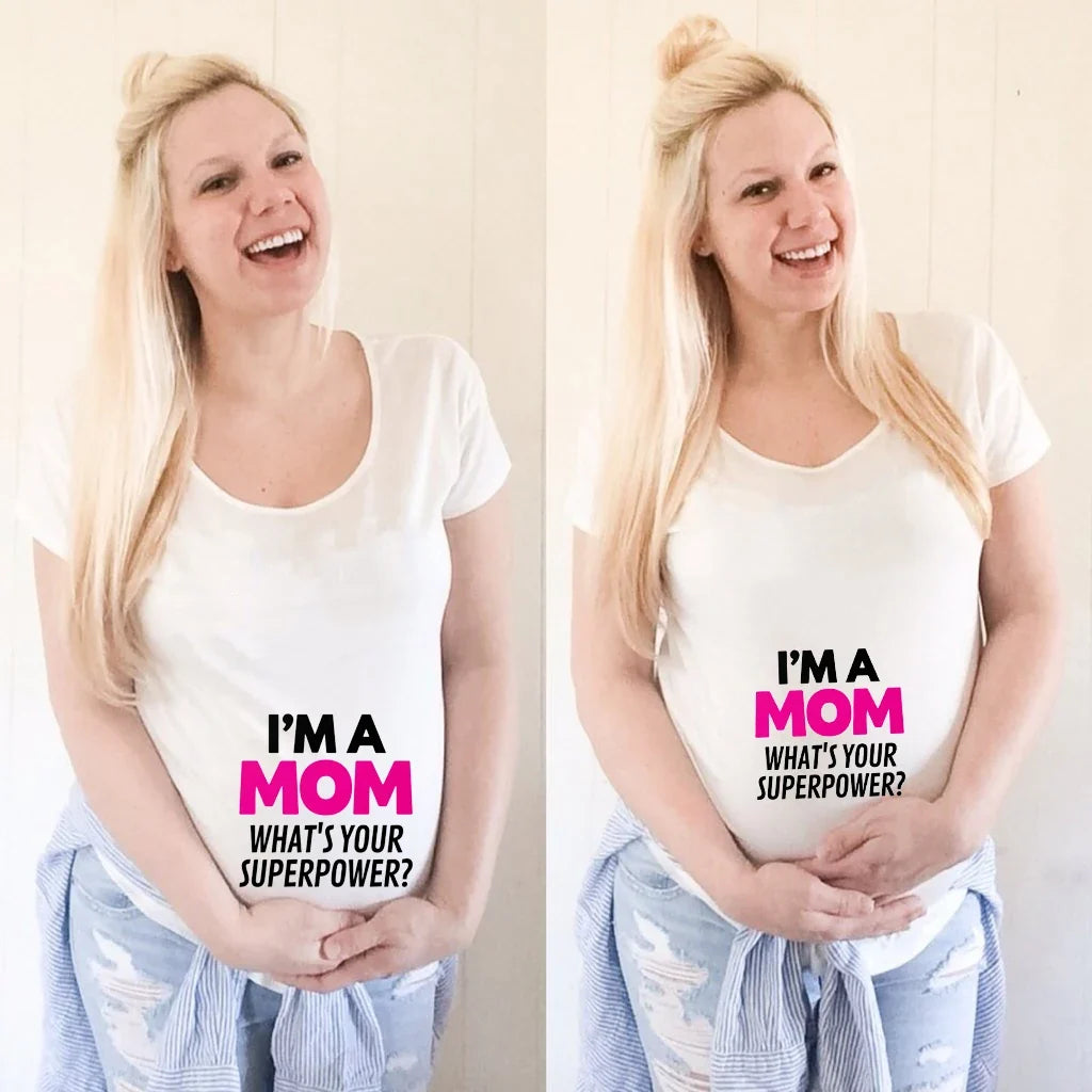 Brand New Women Pregnancy Clothes Baby Now Loading Pls Wait Maternity T-shirt Summer Short Sleeve Pregnant T-shirts