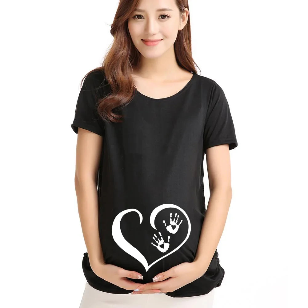 Brand New Women Pregnancy Clothes Baby Now Loading Pls Wait Maternity T-shirt Summer Short Sleeve Pregnant T-shirts