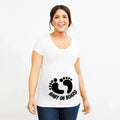It's Twins Pregnancy T-Shirt | Maternity Tops | Plus-Size Short Sleeve Cartoon Print Announcement Tee for Pregnant Women