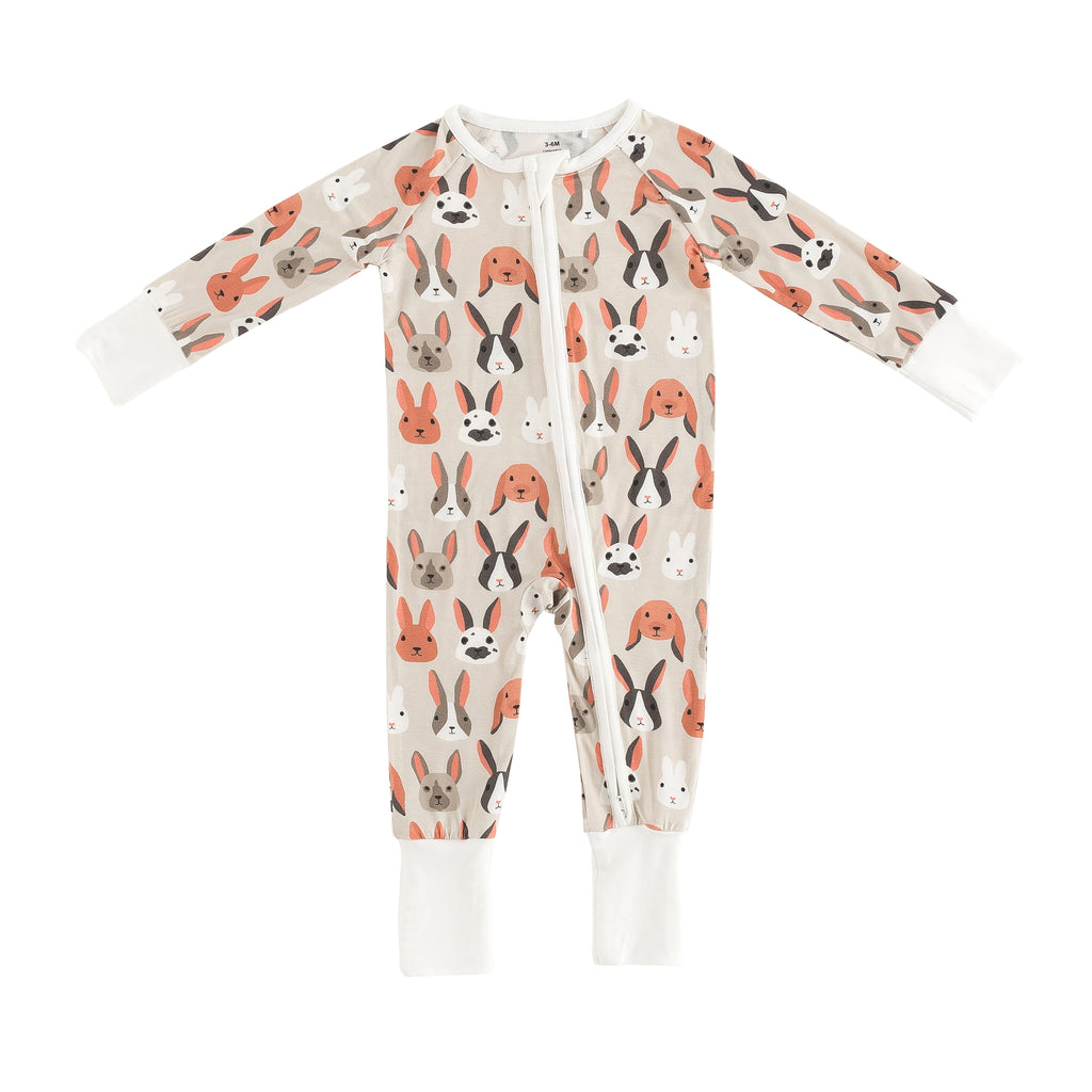 Bunny Crew (Convertible Zip Footies)