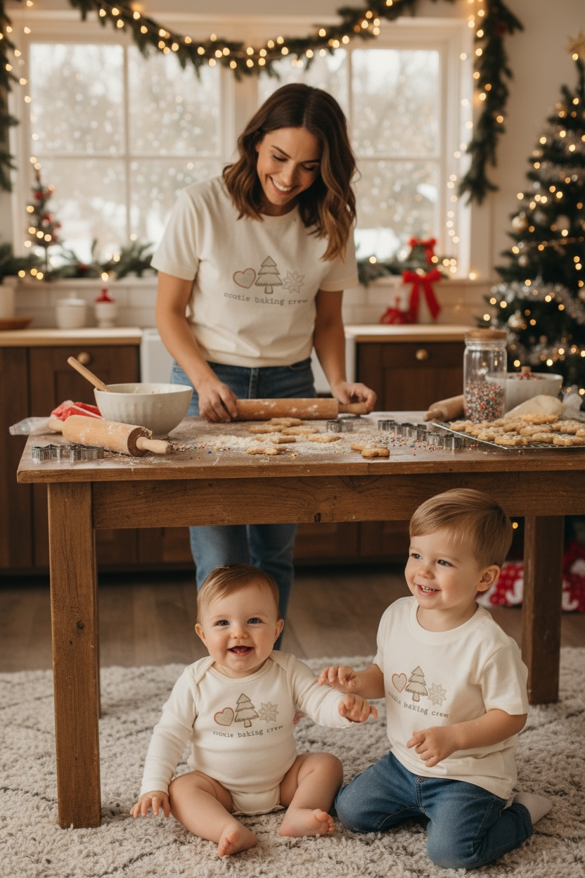 Cookie Baking Crew Organic Baby Bodysuit Long Sleeve