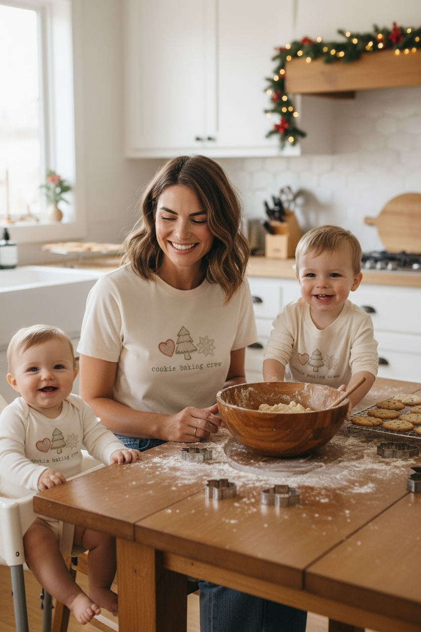 Cookie Baking Crew Organic Baby Bodysuit Long Sleeve