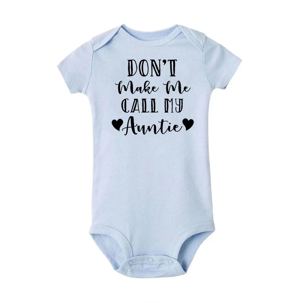 “Don’t Make Me Call My Crazy Uncle” – Funny Baby Bodysuit, Cute Infant Romper for Boys & Girls, Newborn & Toddler Outfit