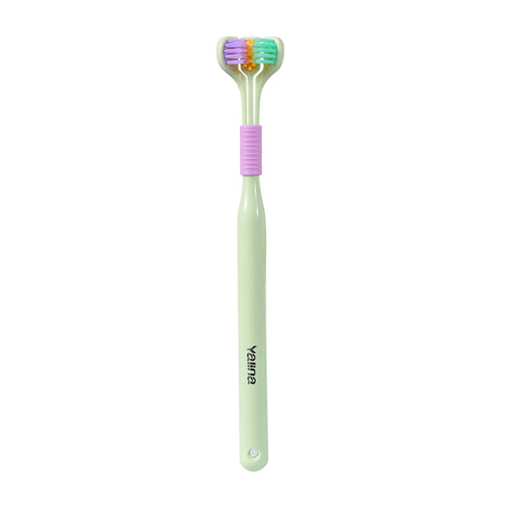 Comfortable 3 Heads Toothbrush Triple-Angle Design for Complete Oral Care – Soft Bristles for Children & Adults