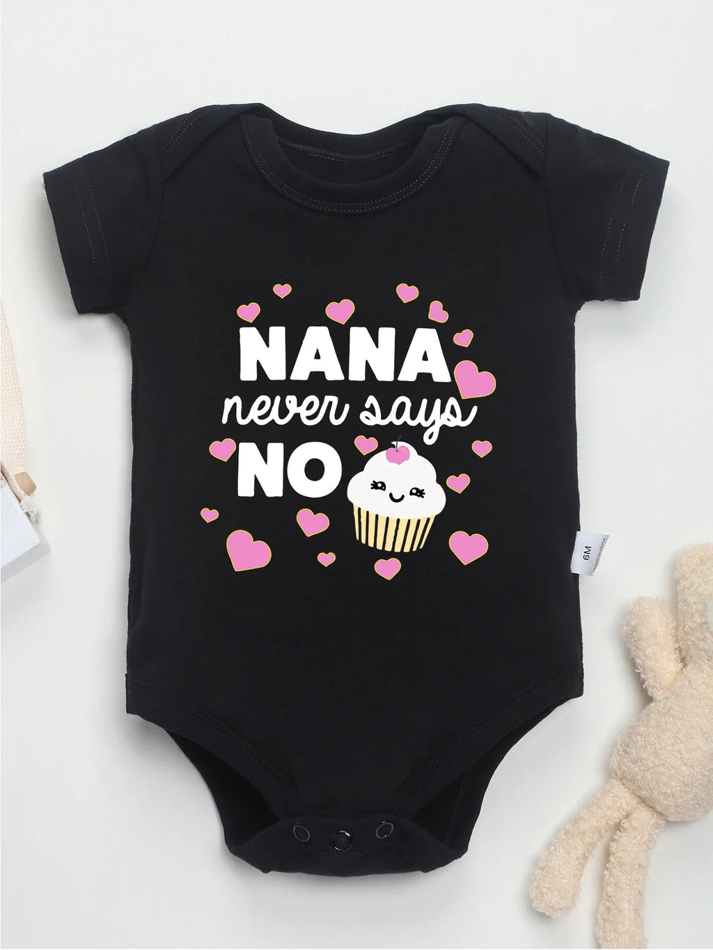 “Nana Never Says No” Rompers Onesie – Baby Boy & Girl Jumpsuit – 0-24M Toddler One-Piece Cute Bodysuit – Trendy Infant Clothes