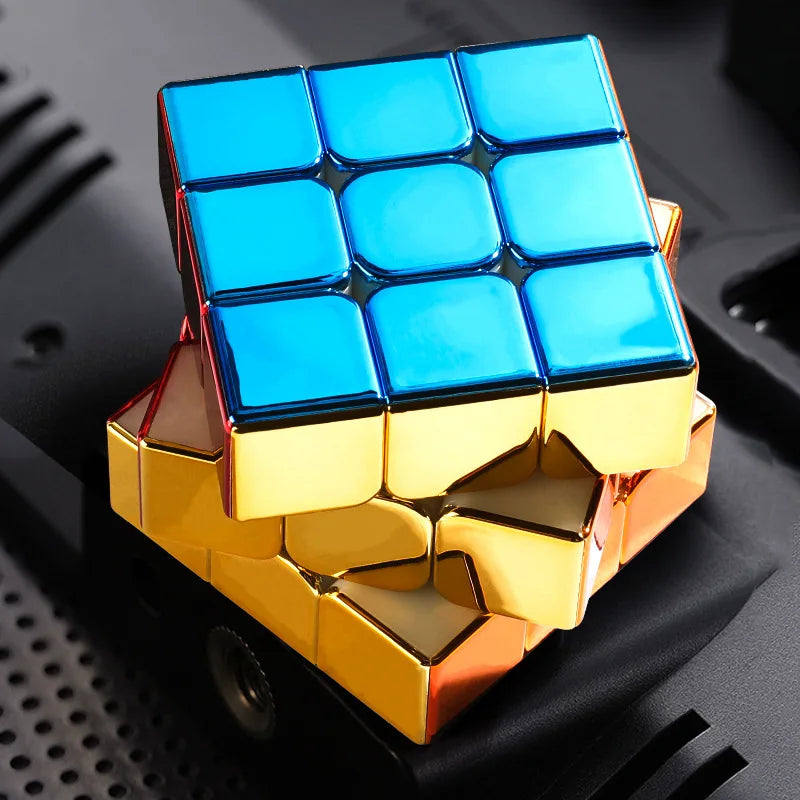 [Picube] SengSo Metal 3x3 Magnetic Golden Cubo Magic Cube Puzzle, Speed Cube M3 3x3x3, Magico Cubo, Кубик Рубика To