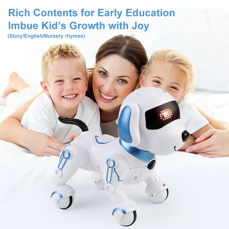 ZWN RC Robot Stunt Dog Toy with Voice Command, Programmable Touch-Sense, and Music, Electronic Robot Dog Gift for Children