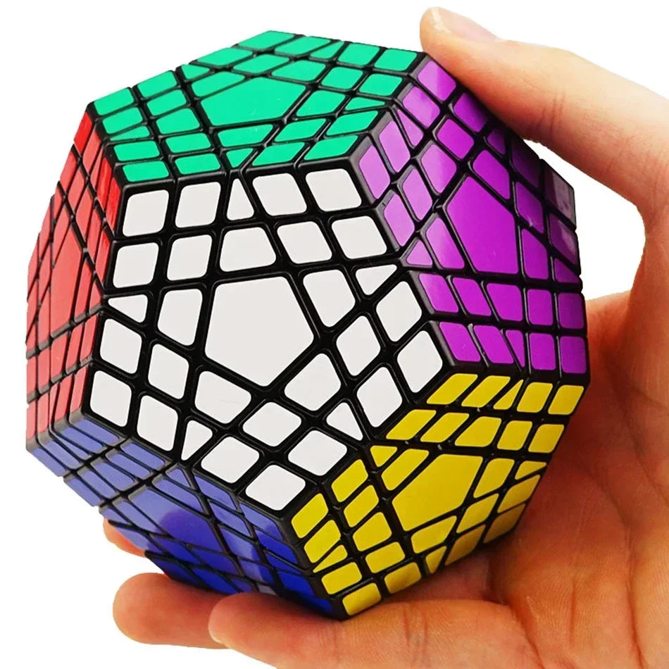 [Picube] SengSo 5x5 Megaminx, 5x5x5 Gigaminx Magic Cube with Black Base, Professional Cubo Magico, Learning Educational Toy