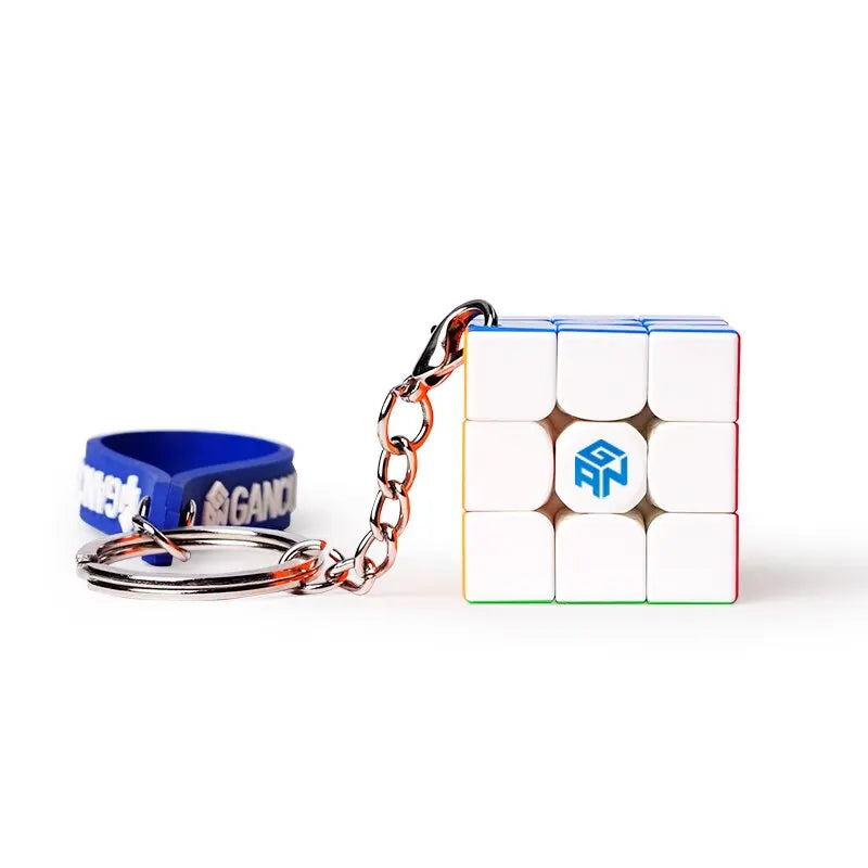[JudyCube] GAN 330 Mini 3x3 Keychain Cube, GAN330 10th Anniversary, Stickerless 3x3 Speed Cube, Professional Magic Cube Puzzle Toy