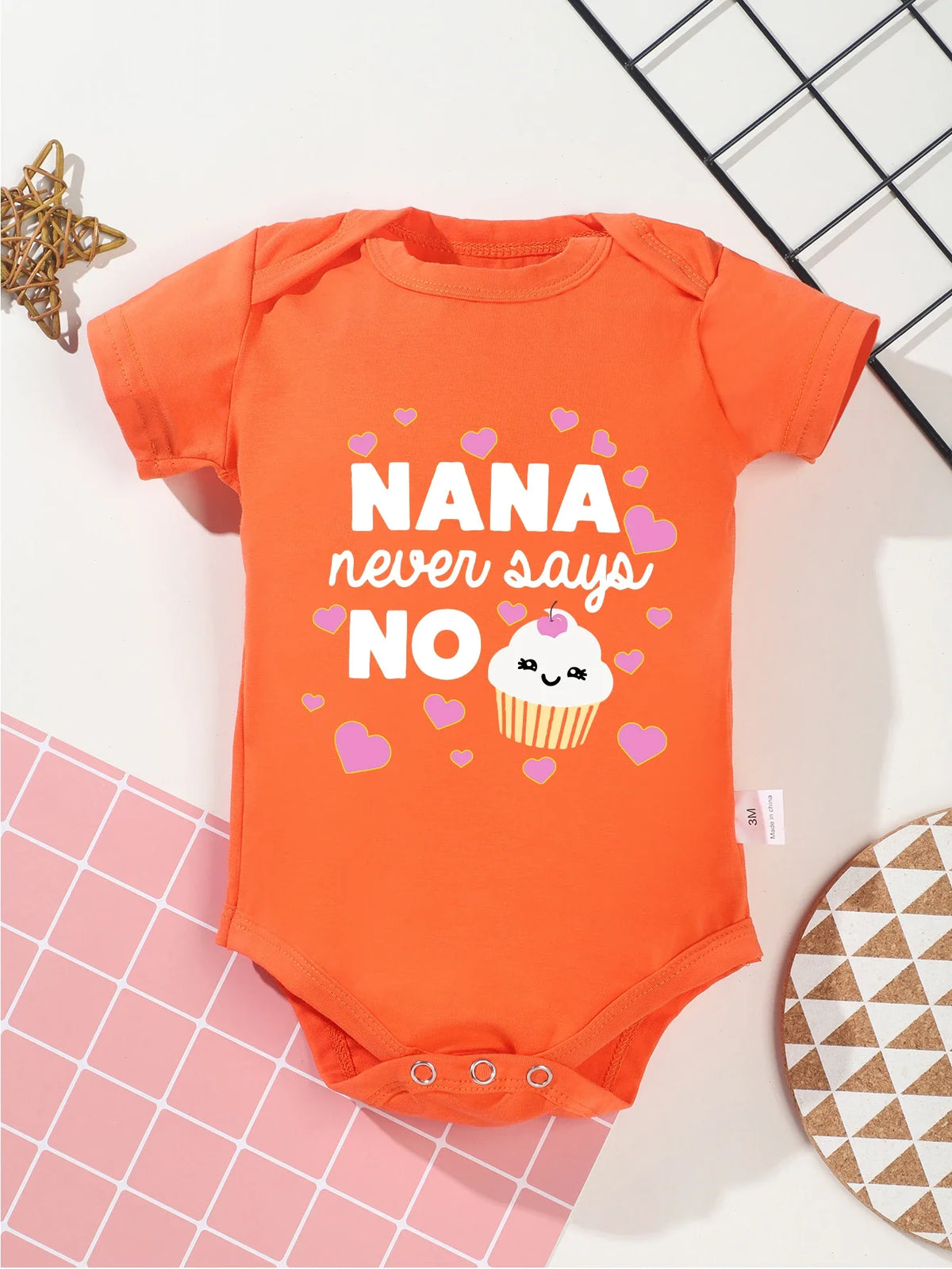 “Nana Never Says No” Rompers Onesie – Baby Boy & Girl Jumpsuit – 0-24M Toddler One-Piece Cute Bodysuit – Trendy Infant Clothes