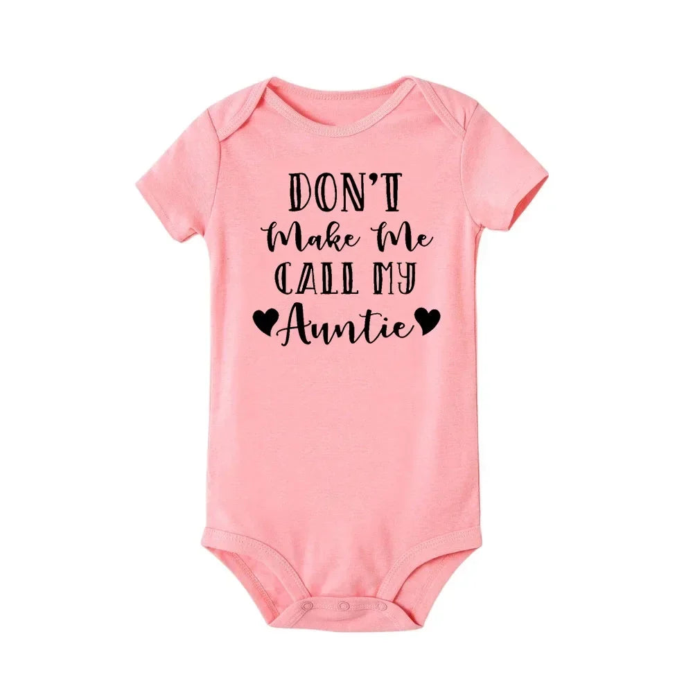 “Don’t Make Me Call My Crazy Uncle” – Funny Baby Bodysuit, Cute Infant Romper for Boys & Girls, Newborn & Toddler Outfit