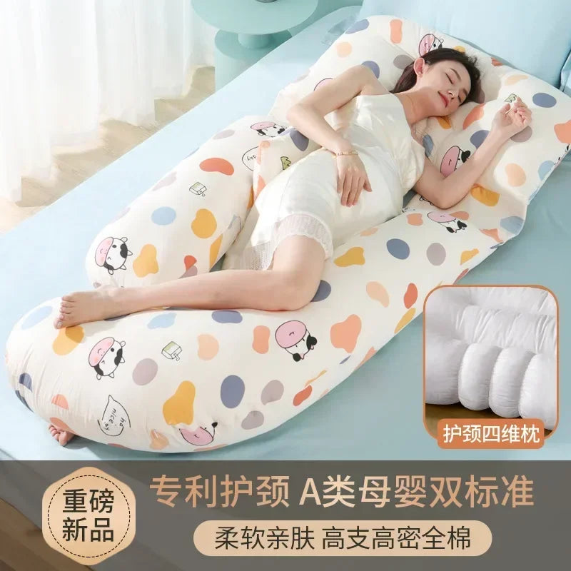 U-Shaped Pregnancy Pillow – Waist Protection & Side Sleeping Support for Pregnant Women