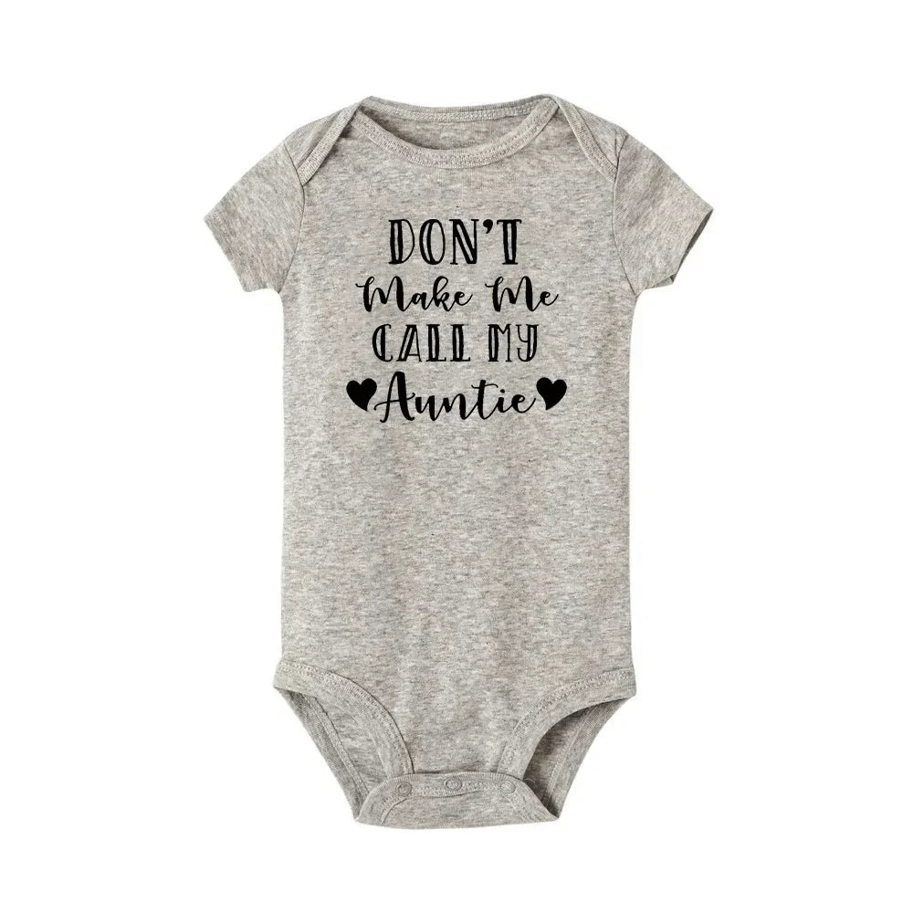 “Don’t Make Me Call My Crazy Uncle” – Funny Baby Bodysuit, Cute Infant Romper for Boys & Girls, Newborn & Toddler Outfit
