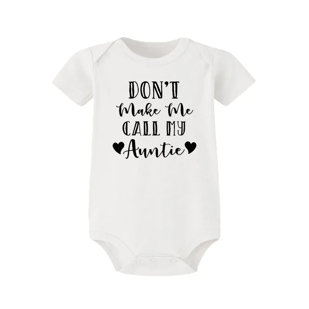 “Don’t Make Me Call My Crazy Uncle” – Funny Baby Bodysuit, Cute Infant Romper for Boys & Girls, Newborn & Toddler Outfit