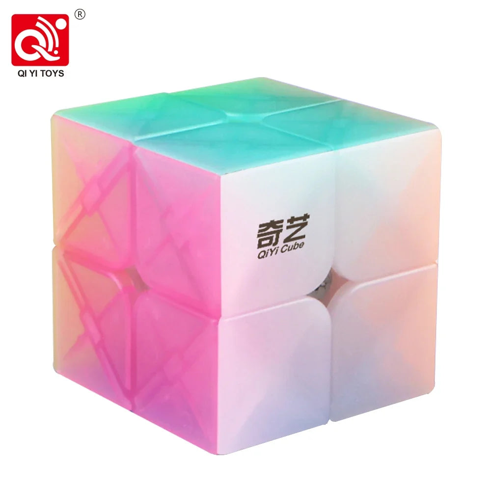 [ECube] QiYi QiDi 2x2 Professional Speed Cube, Beginner Educational Puzzle Toy, Magic Cube Stickers, Baby & Kids Toy