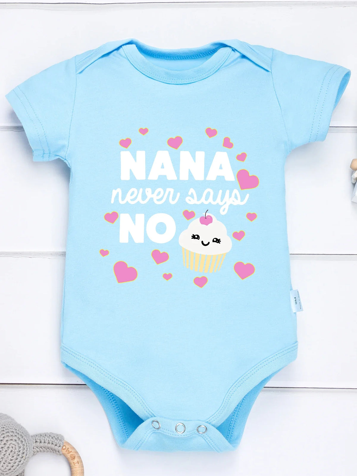 “Nana Never Says No” Rompers Onesie – Baby Boy & Girl Jumpsuit – 0-24M Toddler One-Piece Cute Bodysuit – Trendy Infant Clothes