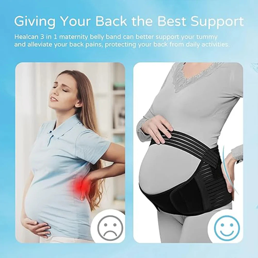 Pregnant Women Support Belly Band, Adjustable Waist Care Maternity Abdomen Brace Protector