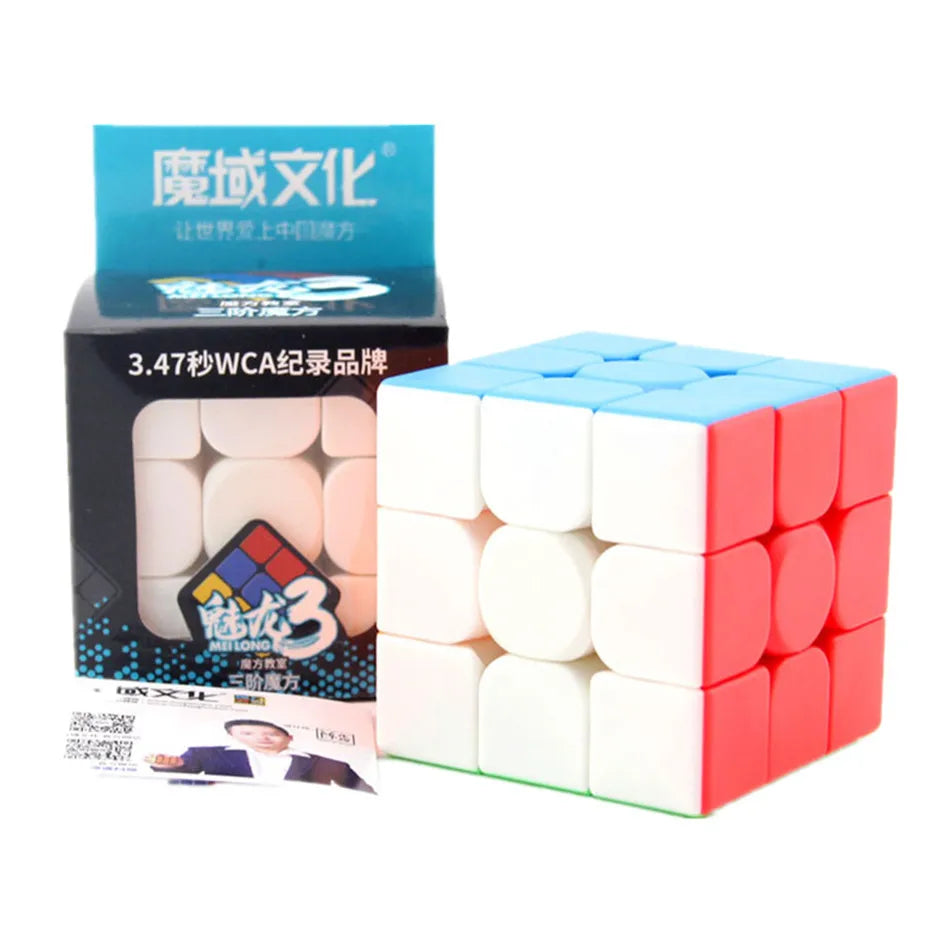 [ECube] Moyu Cubing Classroom Meilong 3/3C 3x3 Magic Stickerless, 3 Layers Speed Magic Cube, Professional Puzzle Toy for Children