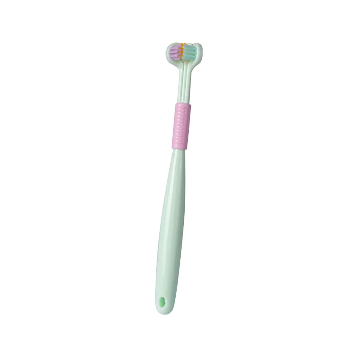 Comfortable 3 Heads Toothbrush Triple-Angle Design for Complete Oral Care – Soft Bristles for Children & Adults