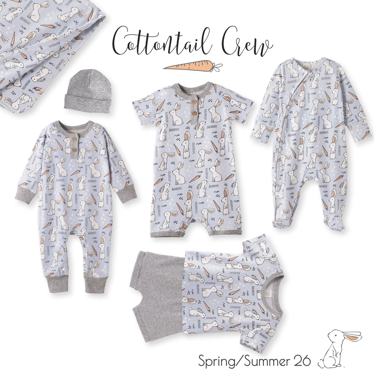 Cottontail Crew Bamboo Henley Easter Romper for Baby