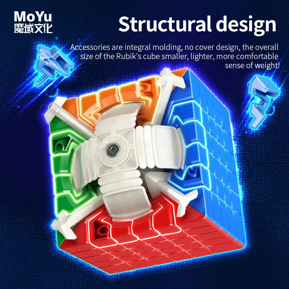 [ECube] MOYU MeiLong 6 V2 6x6 Magnetic Magic Speed Cube, Stickerless, Professional Fidget Toy, MoYu MeiLong 6 Cubo Magico