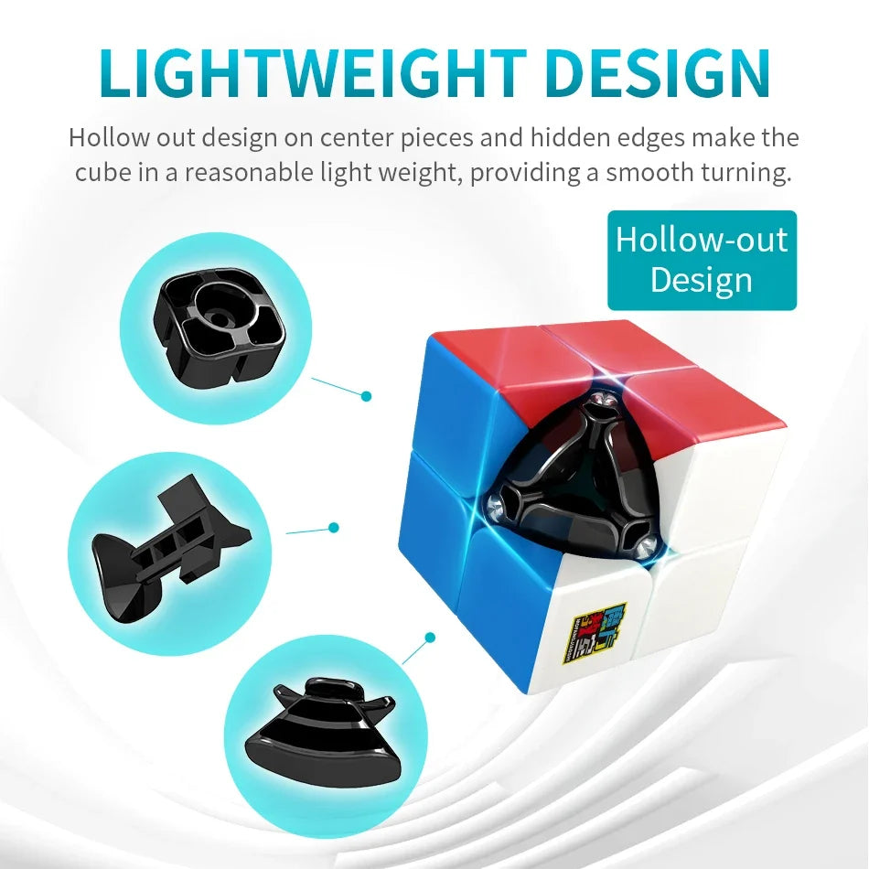 [ECube] MoYu Meilong 2 2x2x2 Magic Neo Cube, Meilong Stickerless Speed Cube Puzzle, Children Gift, Adult Educational Toy