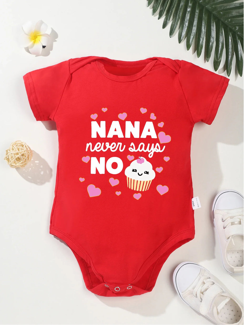 “Nana Never Says No” Rompers Onesie – Baby Boy & Girl Jumpsuit – 0-24M Toddler One-Piece Cute Bodysuit – Trendy Infant Clothes