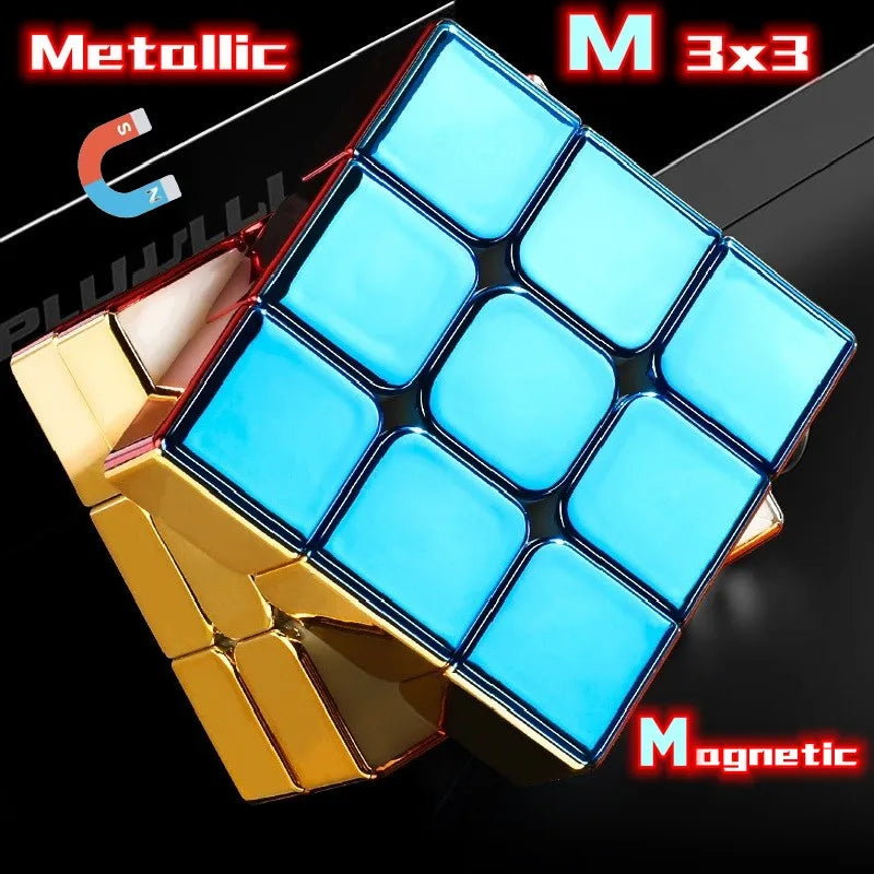 [Picube] SengSo Metal 3x3 Magnetic Golden Cubo Magic Cube Puzzle, Speed Cube M3 3x3x3, Magico Cubo, Кубик Рубика To