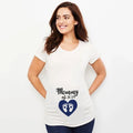 Pink or Blue Mommy Love You Printed Maternity T-Shirt - Summer Pregnancy Announcement Shirt, New Mom Tops