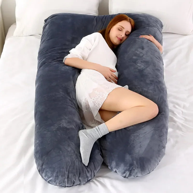 U Pregnancy Pillow for Pregnant Women - 3kg (6.6lb) Full Body Support for Back, Belly, Hip & Leg - Removable Cover
