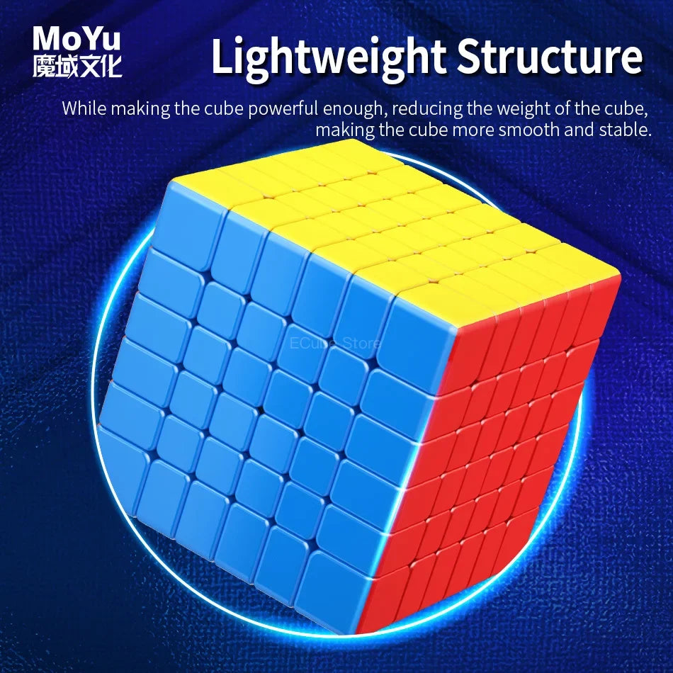 [ECube] MOYU MeiLong 6 V2 6x6 Magnetic Magic Speed Cube, Stickerless, Professional Fidget Toy, MoYu MeiLong 6 Cubo Magico