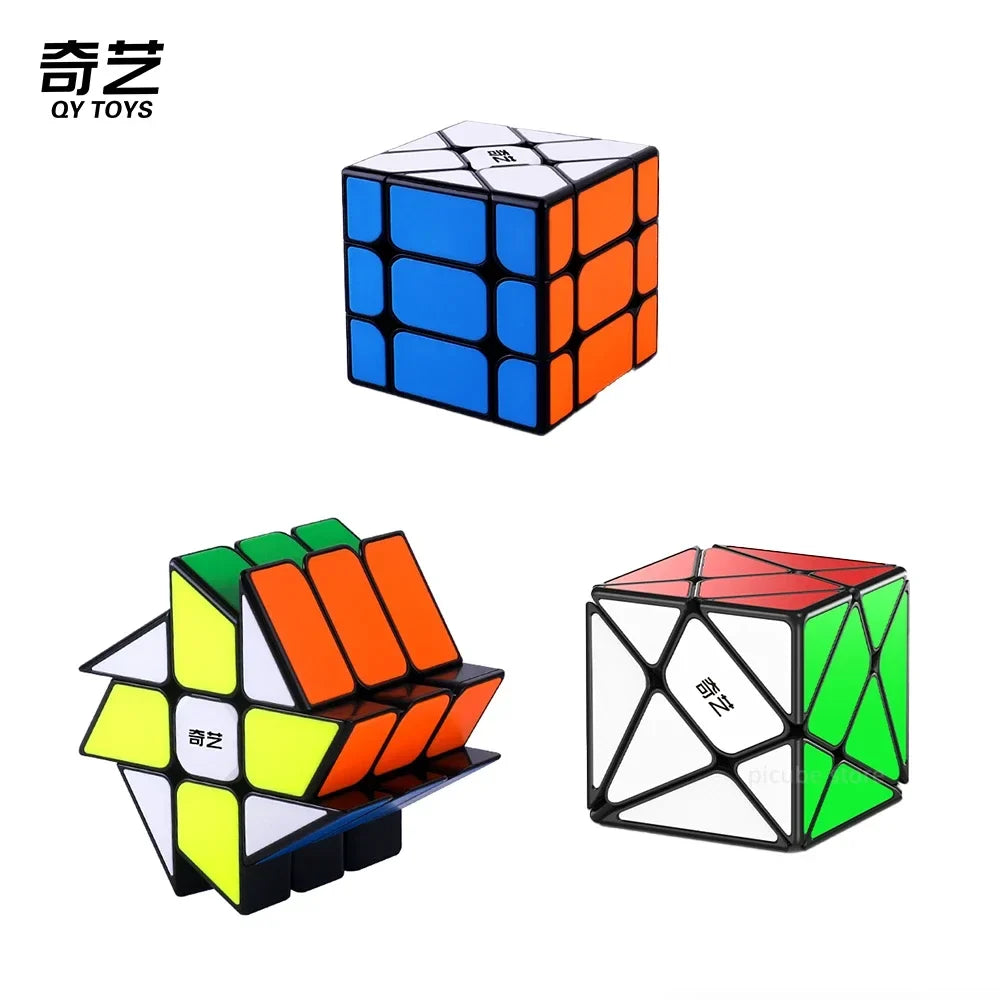 [Picube] QiYi Windmill S Cube, Fisher's Axis S, Stickerless Black, Updated Cubo Magico Cube, Educational Toy Gift Idea, Puzzle
