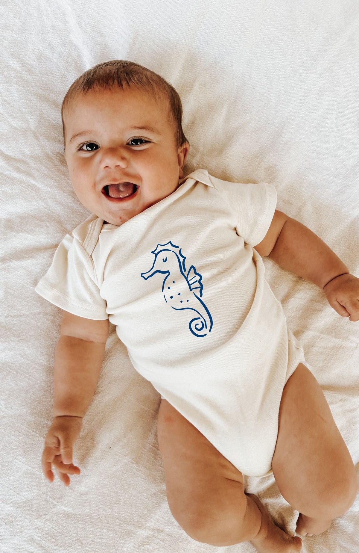Seahorse Organic Cotton Baby Bodysuit