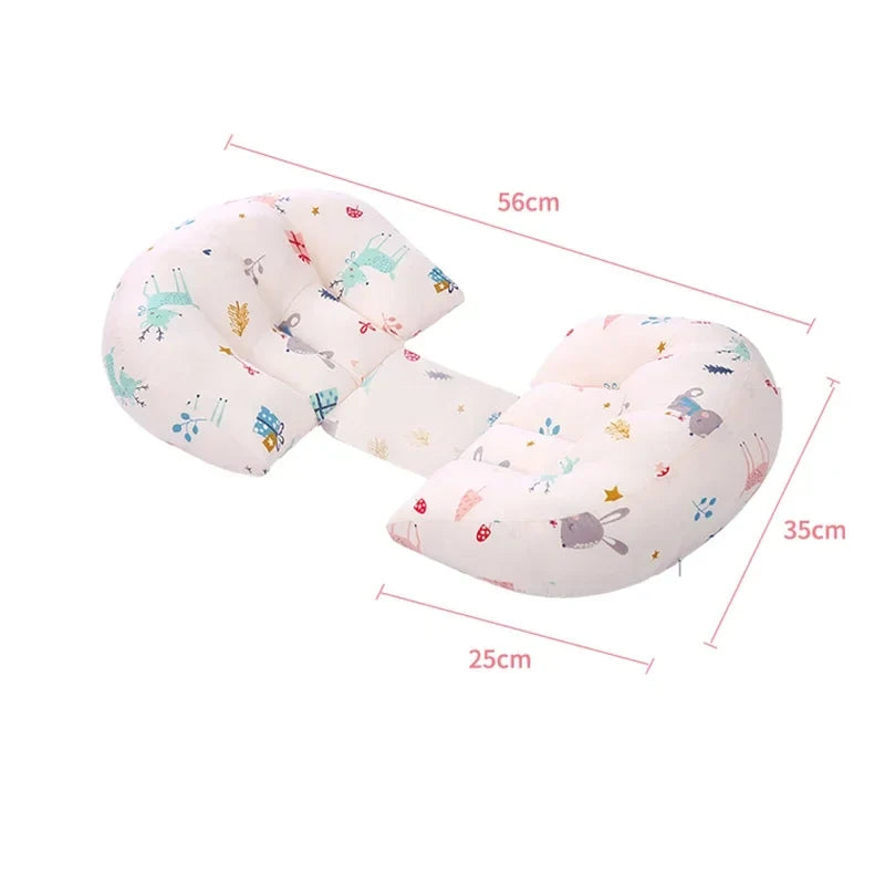Cotton Waist Maternity Pillow for Pregnant Women - U-Shaped Full Body Pregnancy Pillow & Cushion Pad for Sleeping
