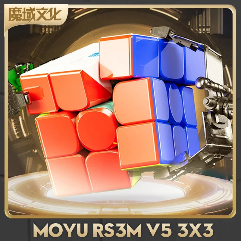 [CubeFun] MoYu RS3M V5 3x3x3 Magnetic Magic Cube, Ball Core, Professional Cubo Magico Speed Cube, Moyu Cubing Puzzle Toy
