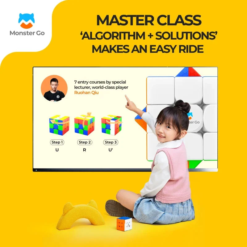 [Picube] GAN Monster Go EDU 3X3 V2 M Magnetic Magic Speed Cube Stickerless Professional Toys GAN EDU V2M Cubo Magico Puzzle