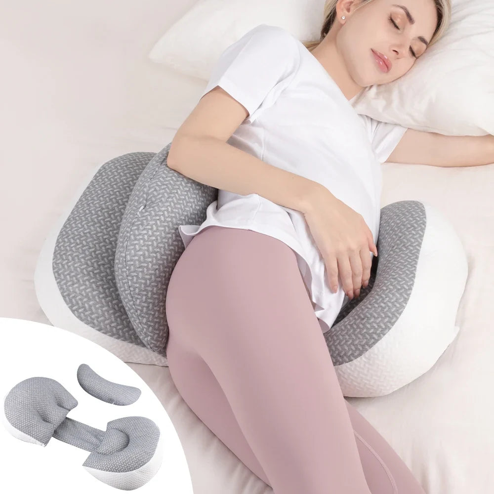 Pregnancy Pillow - Waist Protection & Side Sleeping Support Pillow for Pregnant Women